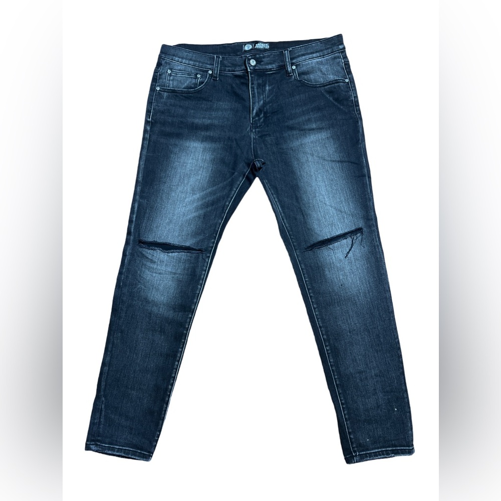 Broken Promises The Motto Denim, Size: 36 Waist, Color: Black/White/Grey.
